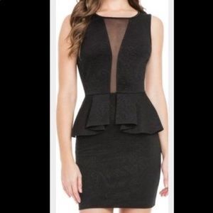 GUESS body con mini dress sheer back sleeveless